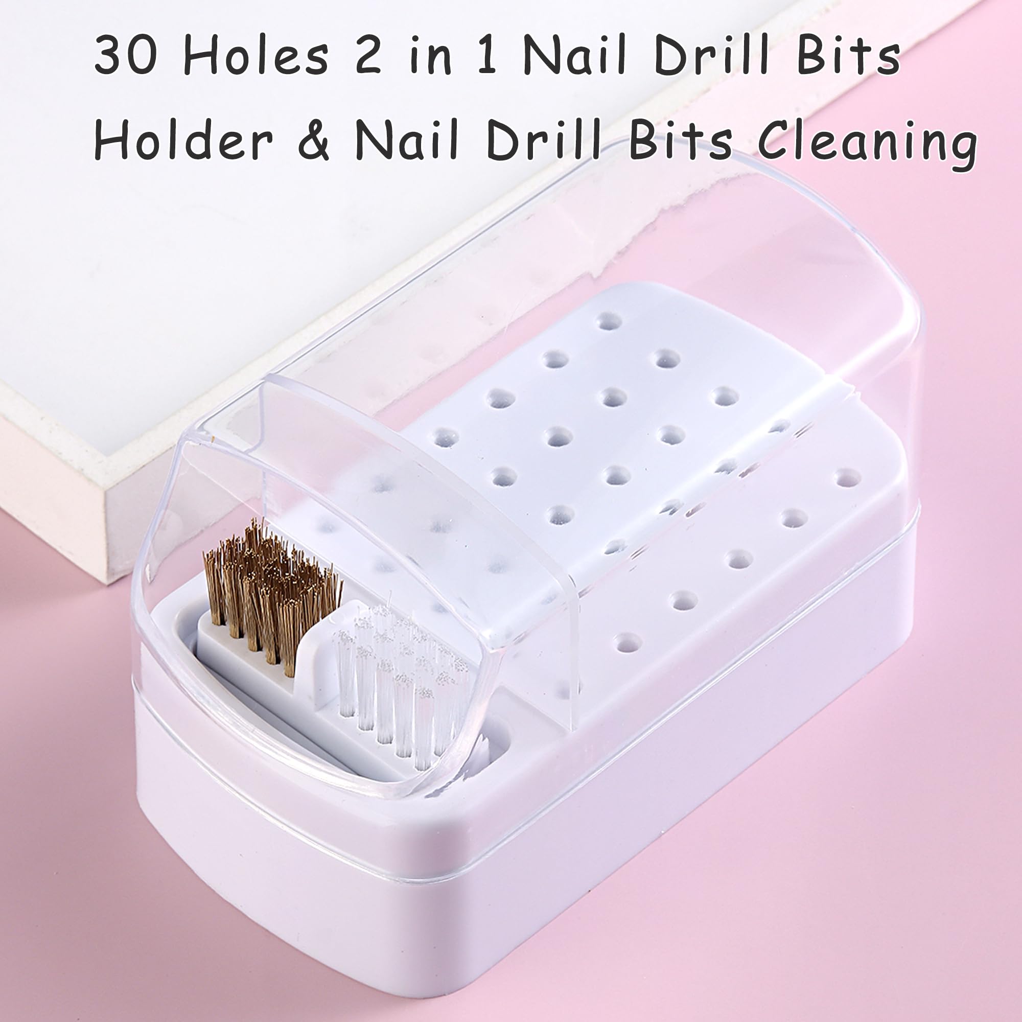 FSpronail caja organizadora de bits para uñas, mantiene las brocas limpias.