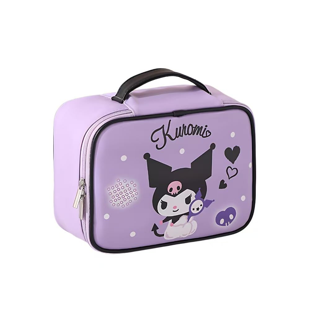 Bolsa FUAN Kuromi con organizador compacto para maquillaje en viajes