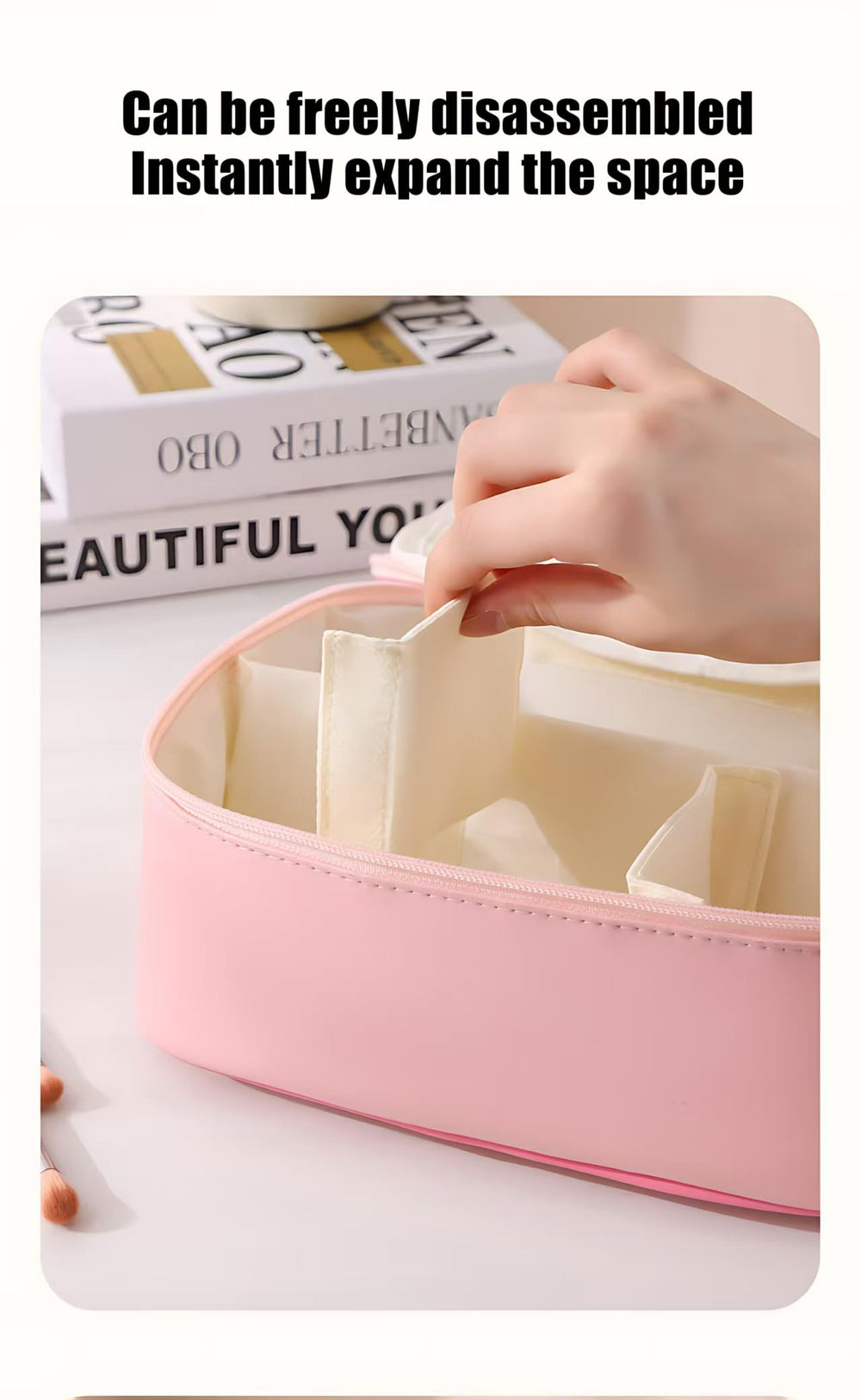 Espacio medio FUAN Kuromi para maquillaje y productos de cuidado