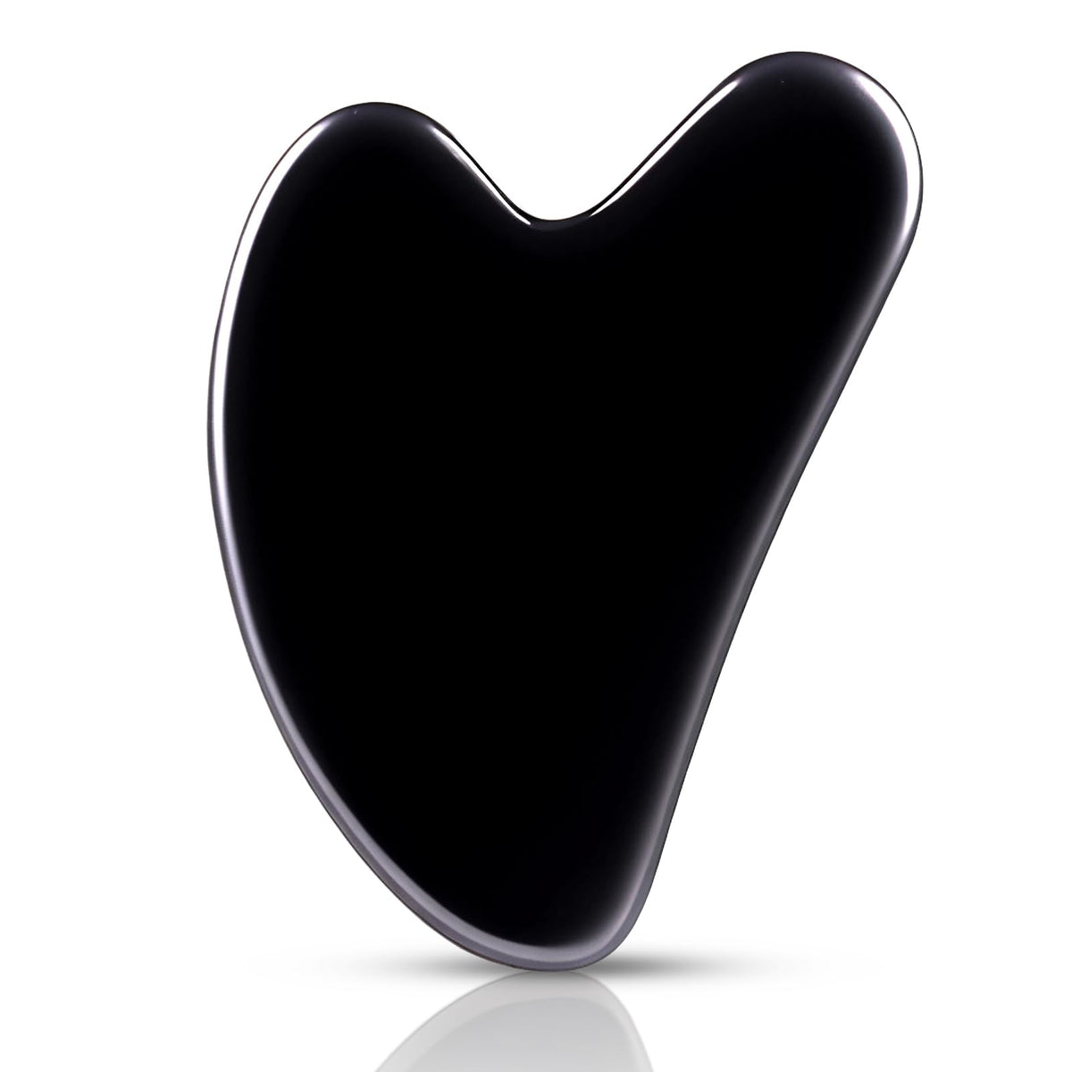Guasha de FUIYOOCEN en obsidiana natural para un contorno facial suave y efectivo.