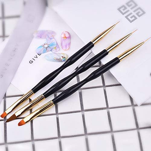 Brochas de arte para uñas FULINJOY en 4.4 mm, 5.5 mm y 5.6 mm para rellenos
