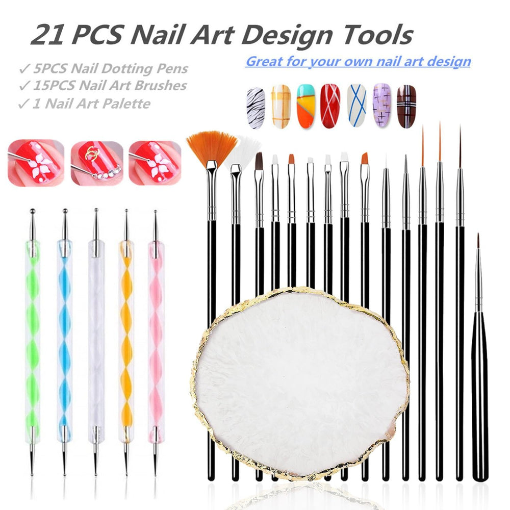 FULINJOY pluma punteadora de uñas con extremo 0,8 mm para micro puntos.
