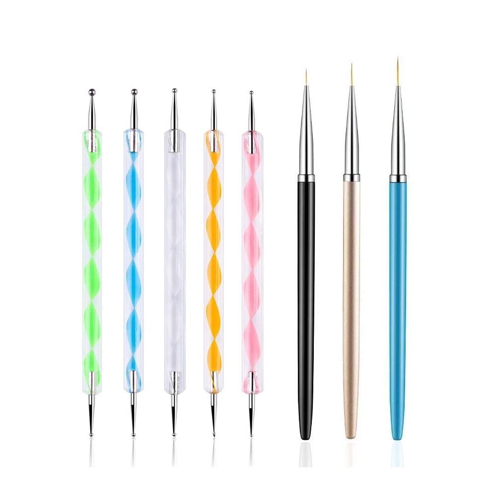 FULINJOY bolígrafo punteador 3mm para puntos precisos en uñas.