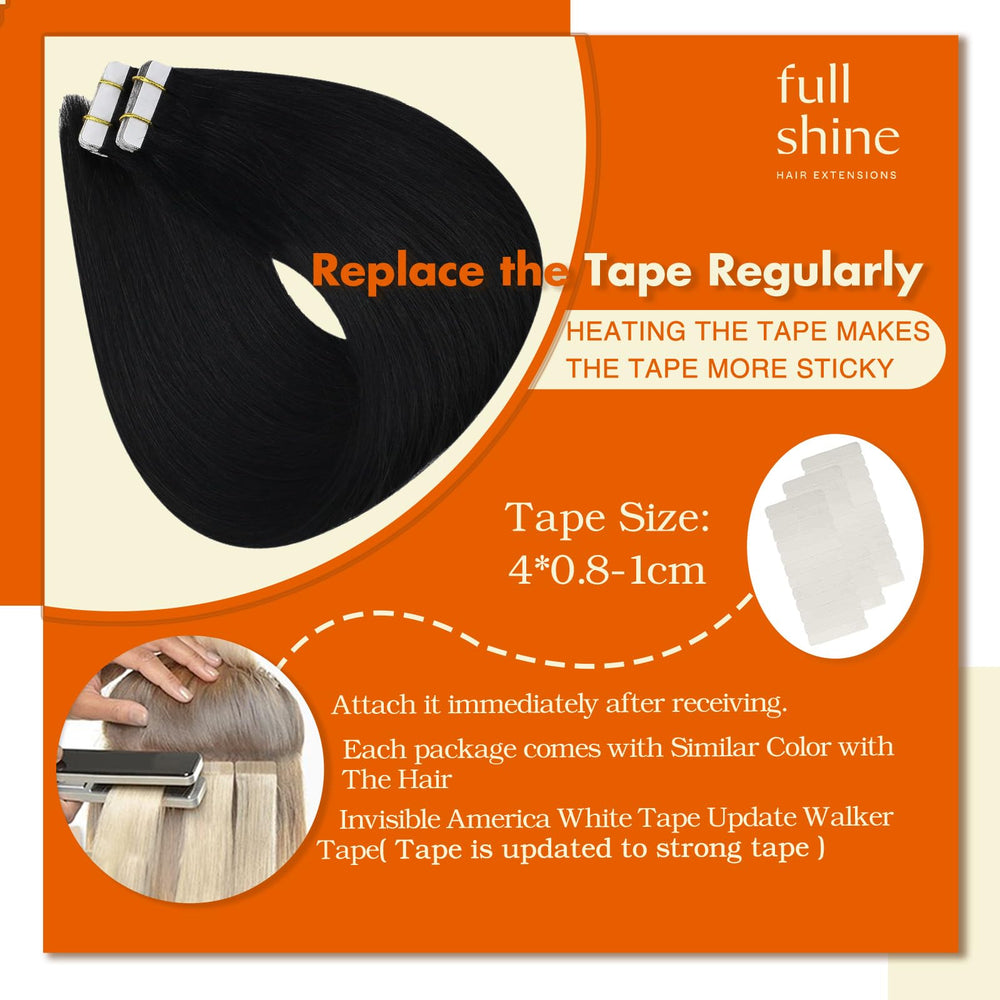 Aplicación rápida y fácil de las extensiones Full Shine sin calor.