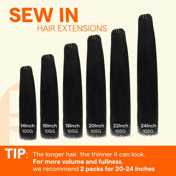 Extensiones Full Shine con densidad escalonada para volumen realista.