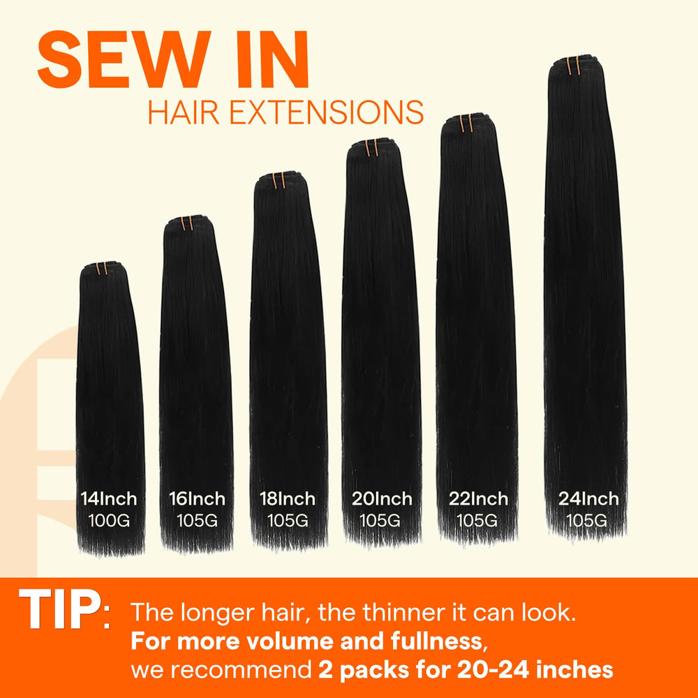 Extensiones Full Shine con densidad escalonada para volumen realista.