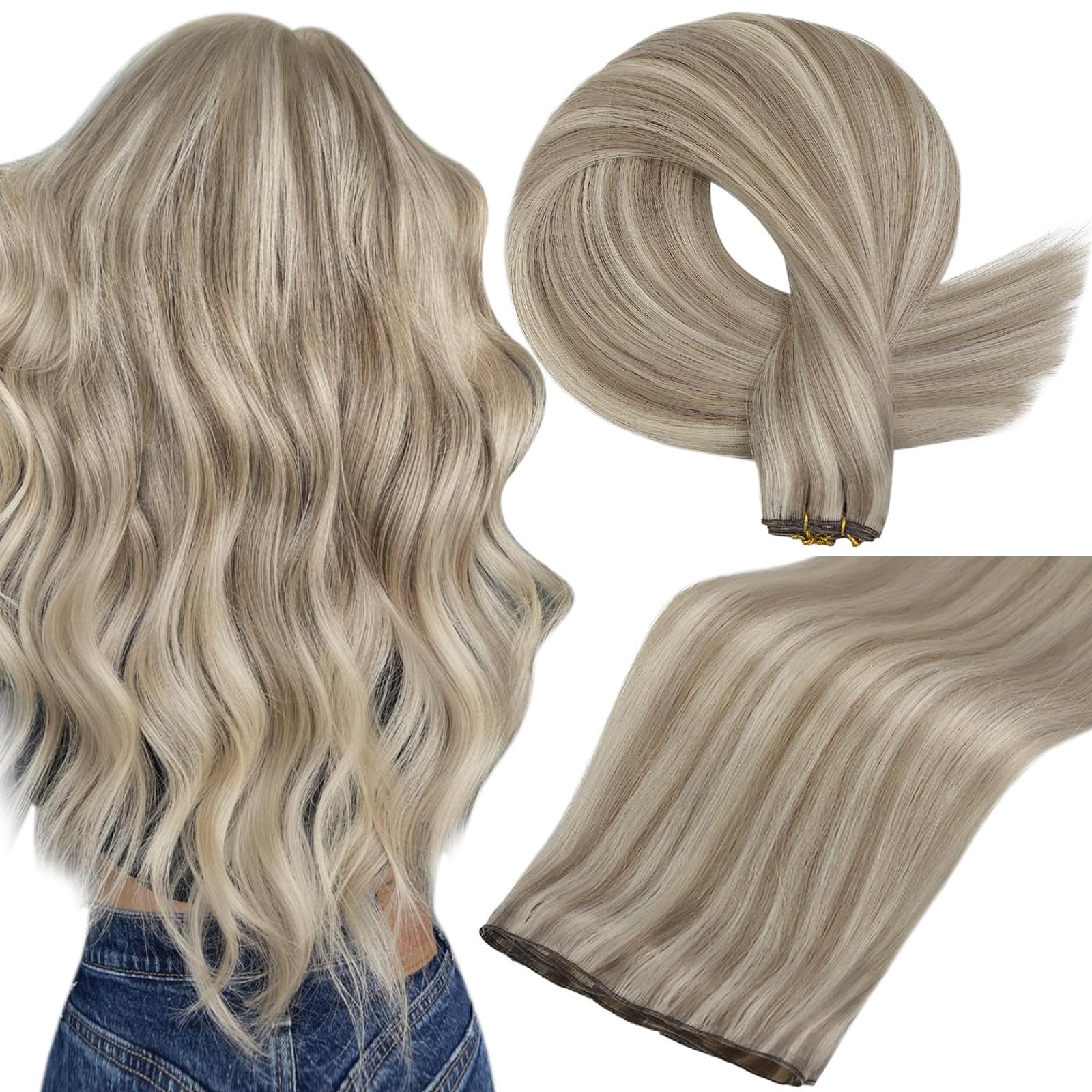 Extensiones Full Shine Remy, mezcla natural para un acabado suave y realista.
