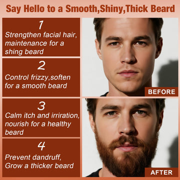 Aplicación de aceite de barba de FullLight Tech sobre la mano para distribuir.