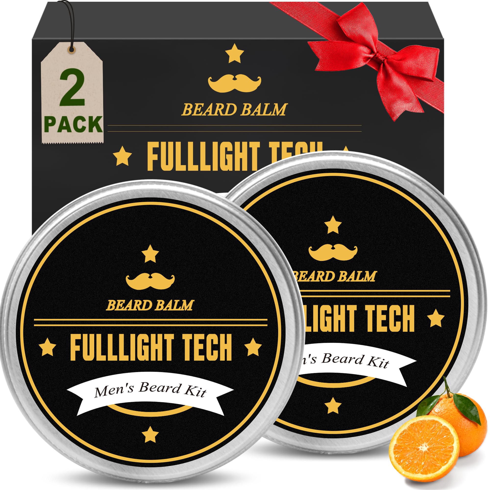 Bálsamo para barba FULLLIGHT TECH empaque cítrico de doble paquete para regalo