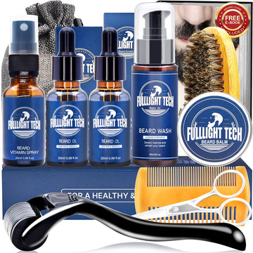Kit FULLLIGHT TECH para barba con aceite, brillo y suavidad.