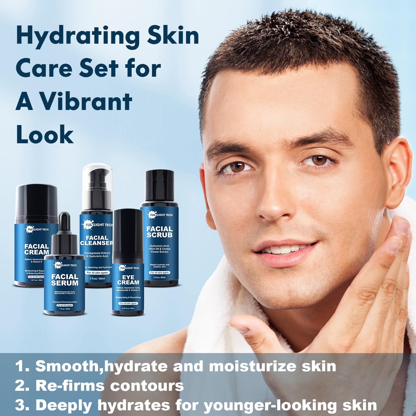 Crema facial FULLLIGHT TECH 50ml, hidrata y protege la barrera cutánea.