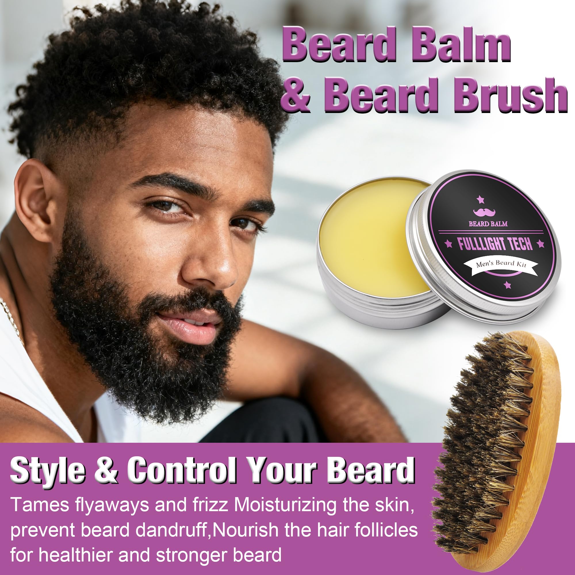 Aceite para barba bergamota de FULLLIGHT TECH, suaviza y aporta brillo.