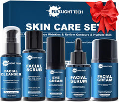 FULLLIGHT TECH set cuidado facial hombre, empaque elegante, ideal para rutina diaria.