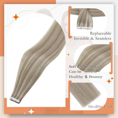 Extensiones Full Shine en tono 613 rubio para brillo natural