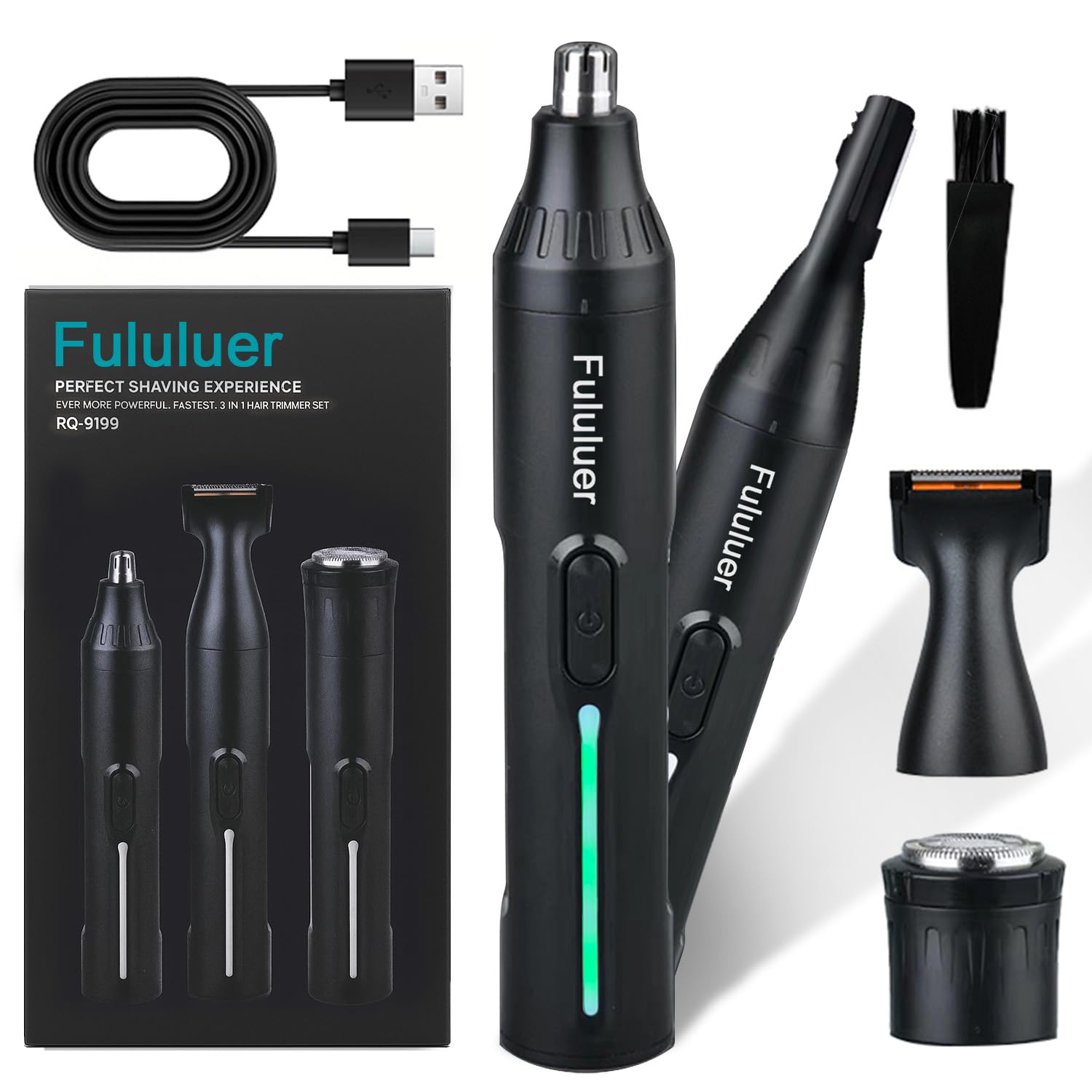 Fululuer cortapelos nariz 4 en 1 para recorte cómodo.