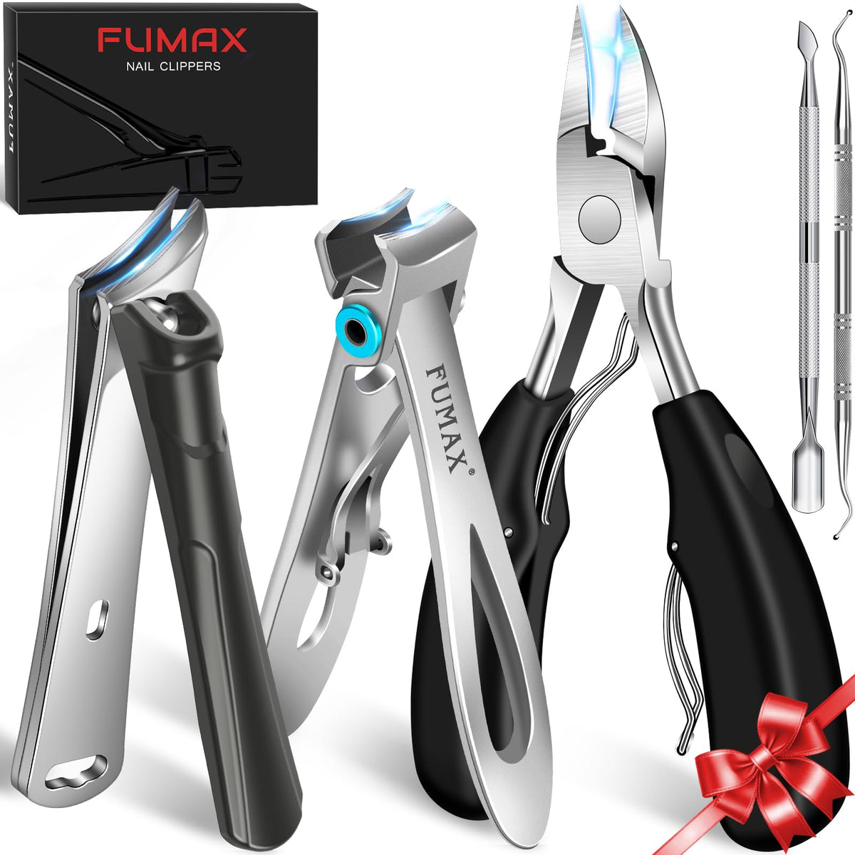 FUMAX conjunto cortaúñas 5-en-1 para uso diario.