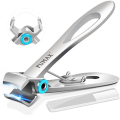 Cortaúñas FUMAX con apertura amplia para uñas gruesas, fácil de recortar.