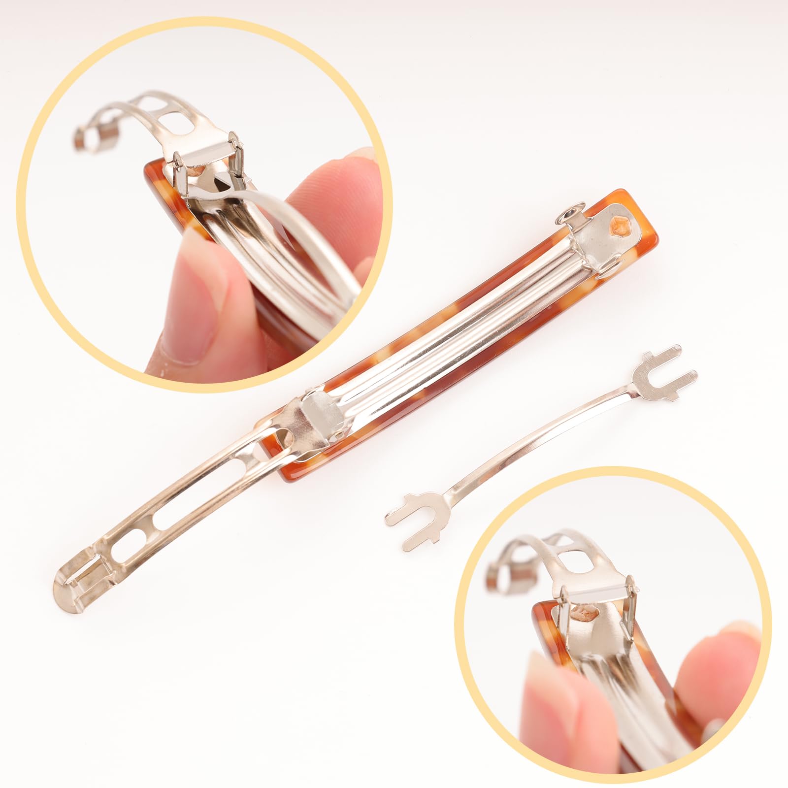 Pinza Fumwase ámbar, favorece peinados rápidos para un aspecto cálido.