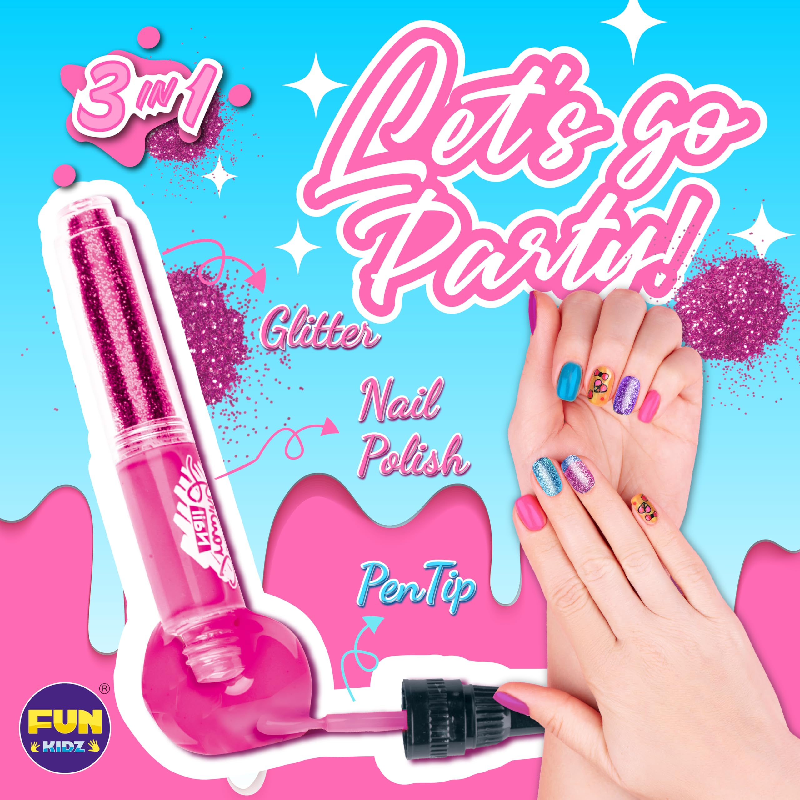 FUN KIDZ set-manicura-completo: experiencia de salón en casa para niñas.