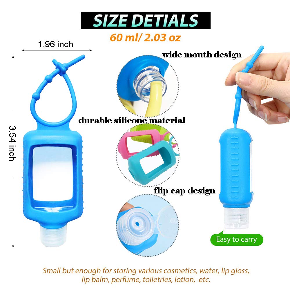 Funda silicona azul FUNAUPGO con clip para llavero, práctica para mochila