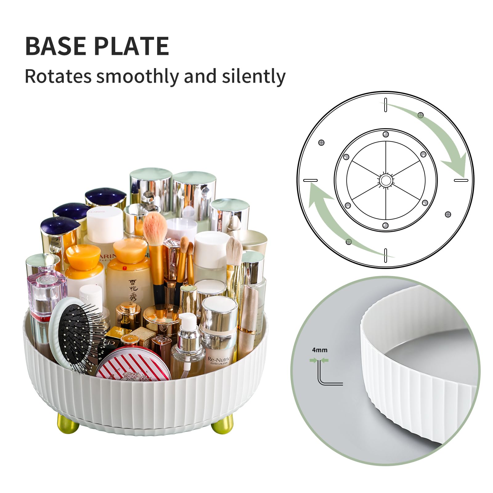 Rueda deslizante Funest con rodamientos suaves para una rotación estable.