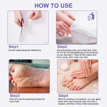 FUNNIR Foot Peeling Mask delivers smooth feet and refreshed texture.