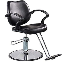 Funnylife silla peluquería con base cromada, estable para uso diario.