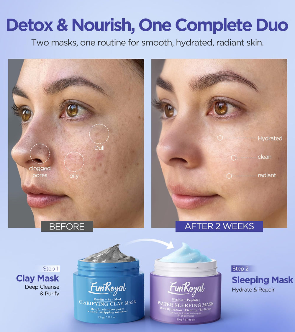 Mascarilla FunRoyal Glow con carbón activado para limpieza profunda de poros