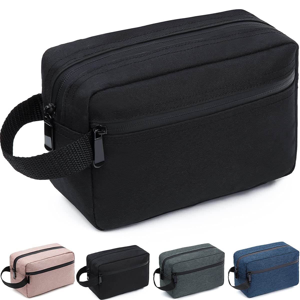 FUNSEED bolso de higiene de viaje negro para organizar artículos de aseo.