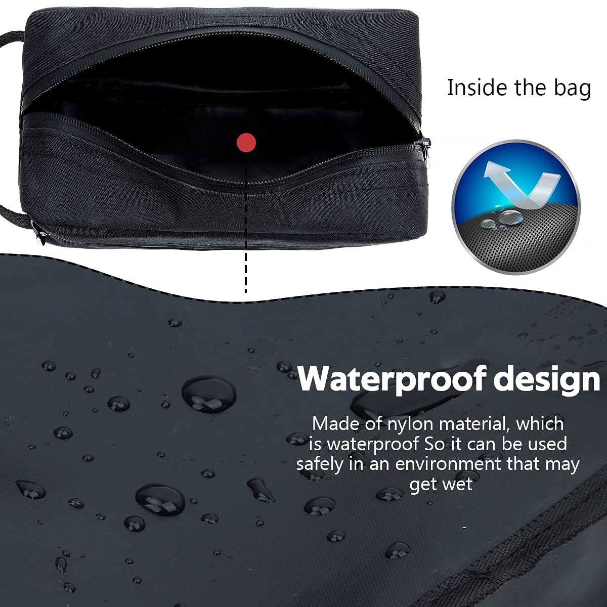 FUNSEED divisor interior en bolso de higiene mejora la organización de cosméticos.