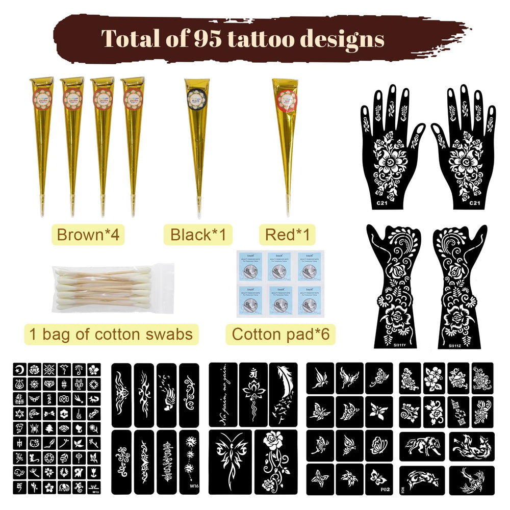 Tintes temporales Funtigee en tres colores para tatuajes vibrantes
