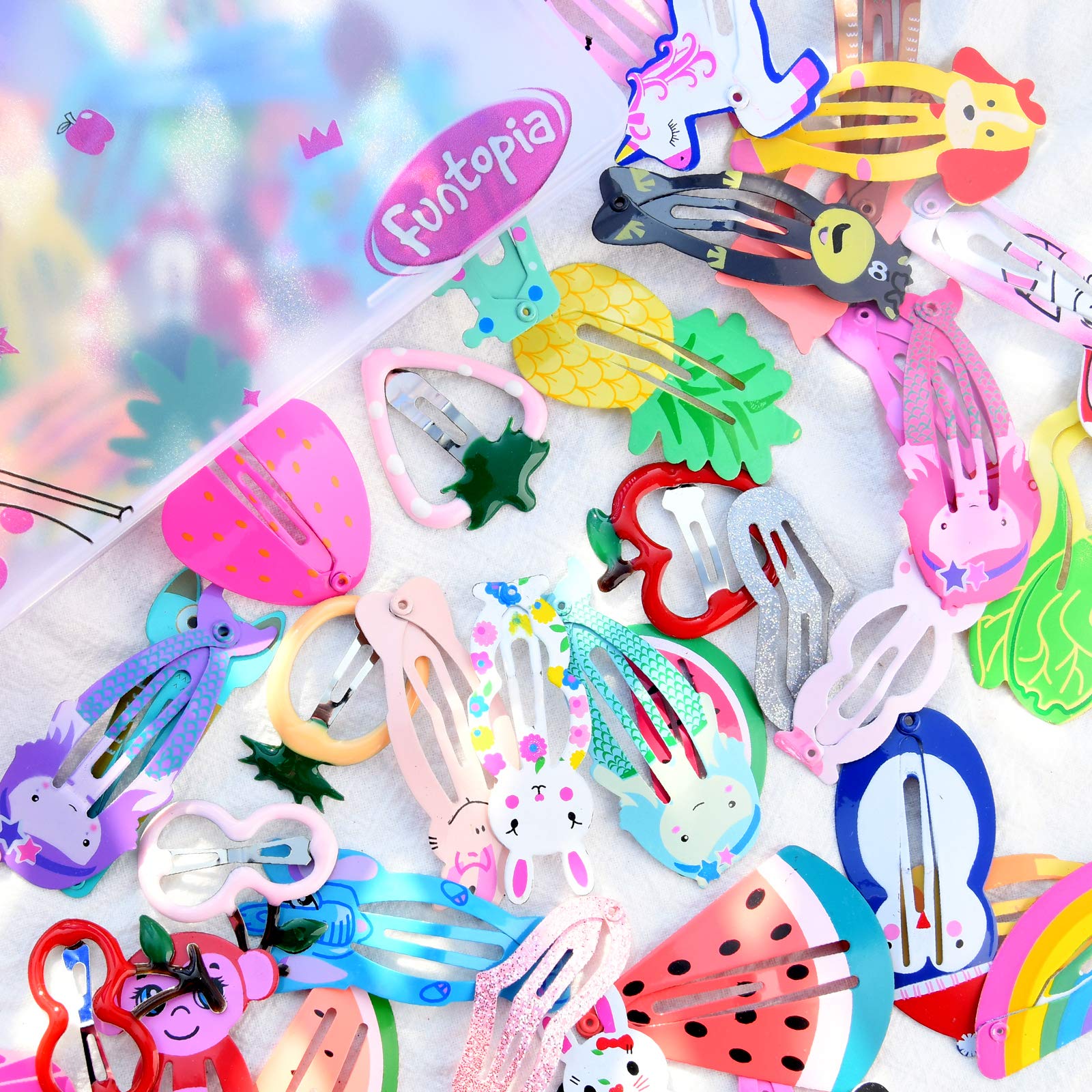 Clips Funtopia portátiles y ligeros para llevar en bolso.