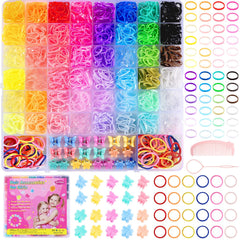 Funtopia kit-ligas-pelo 2100 piezas en estuche para peinados fáciles