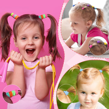 Ligas mini Funtopia de colores para cabello delicado y cómodo
