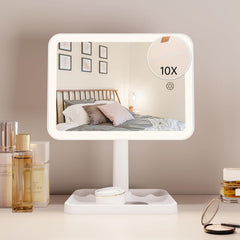 FUNTOUCH es espejo de maquillaje iluminado con batería recargable para uso prolongado