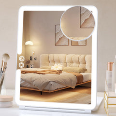 FUNTOUCH espejo maquillaje iluminado, iluminación suave para un acabado preciso.