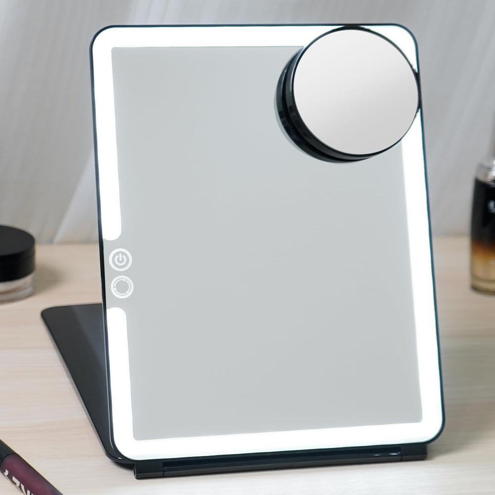 FUNTOUCH espejo de viaje con base estable para cualquier superficie