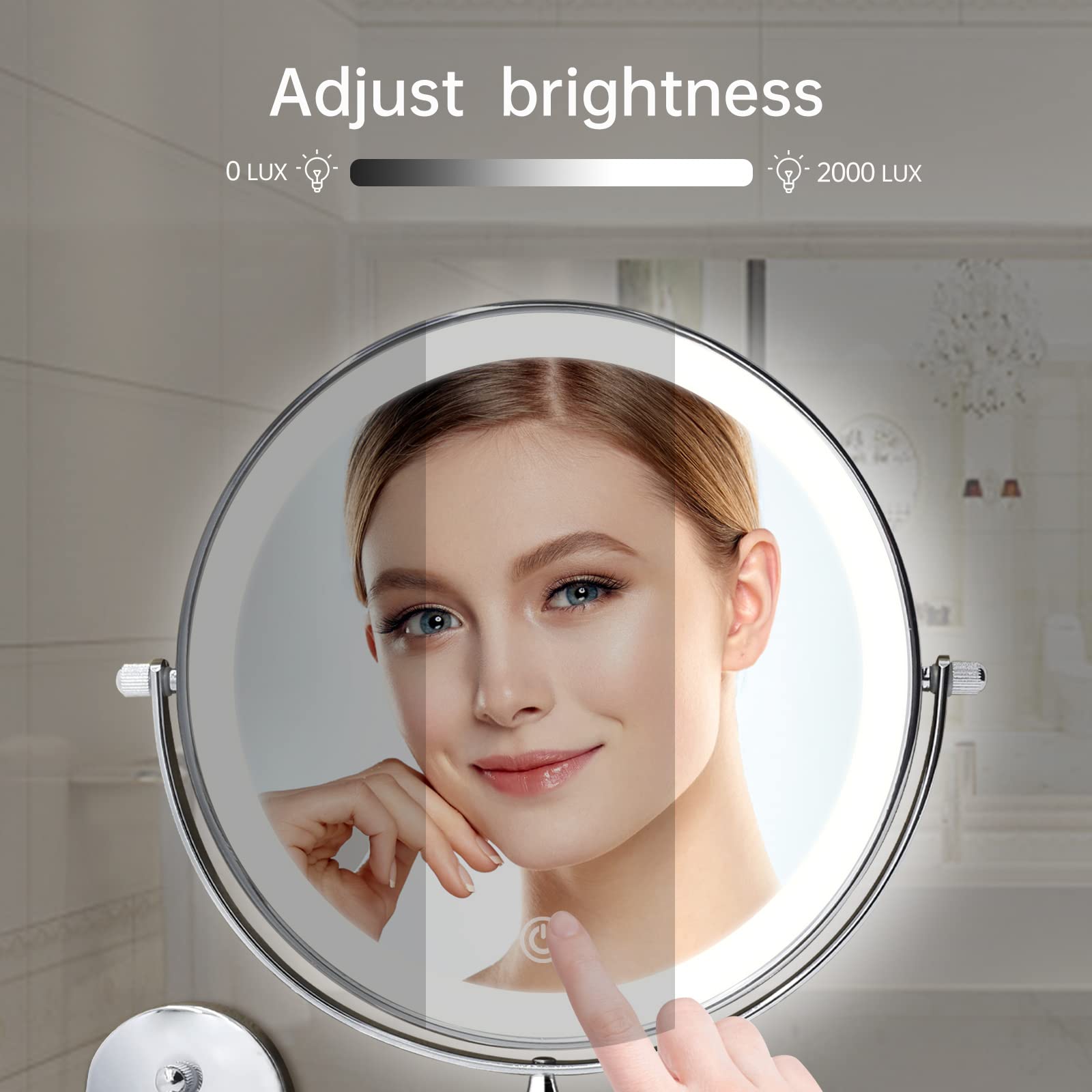 Installation facile du miroir FUNTOUCH avec accessoires inclus.