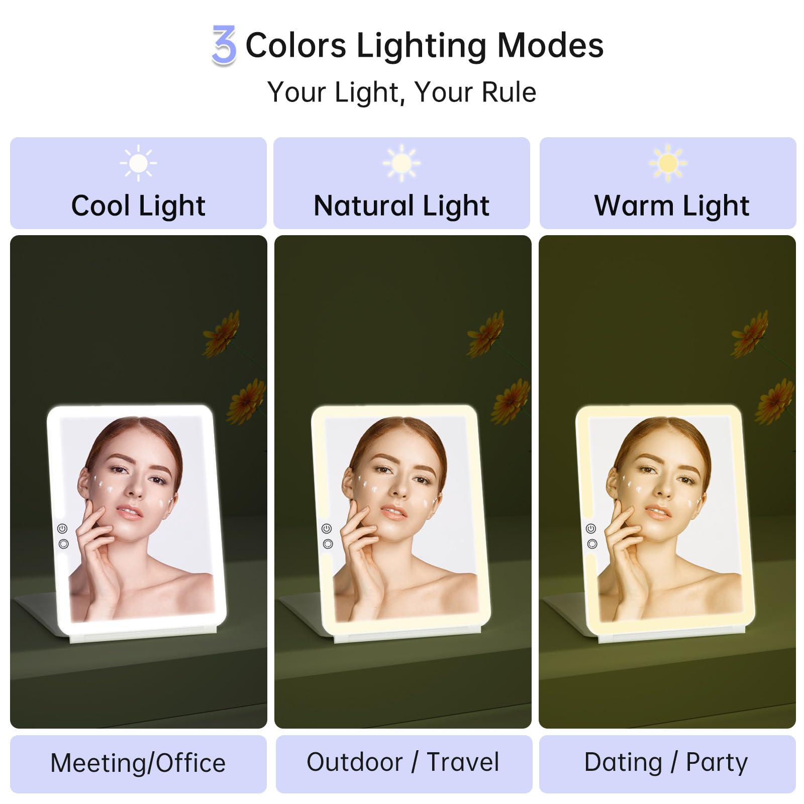 FUNTOUCH luz led 72, tres colores para ajustar ambiente.