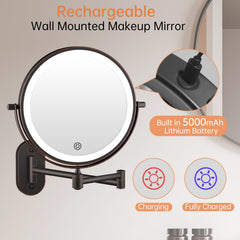 FUNTOUCH miroir avec éclairage 3 couleurs, lumière adaptée à chaque situation.