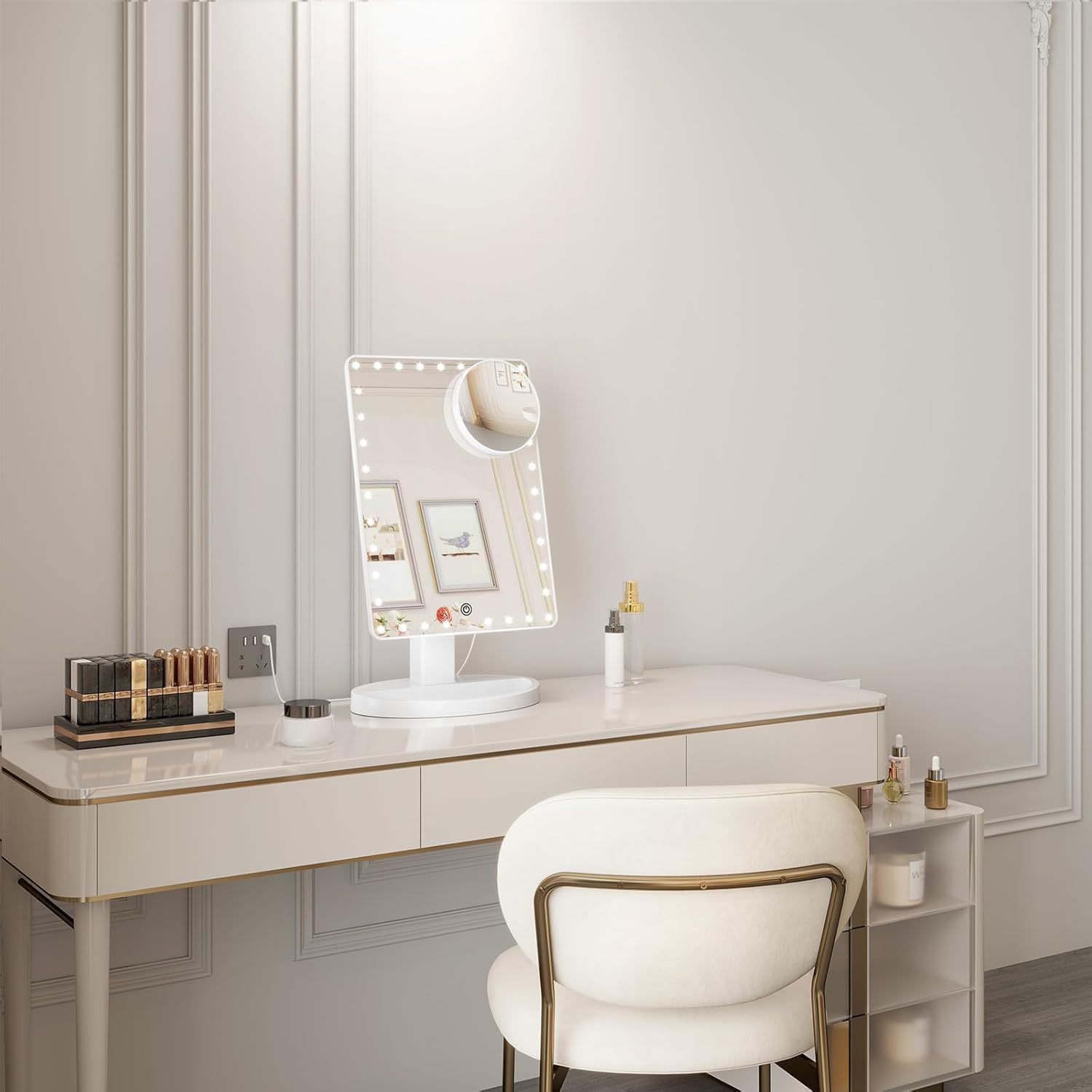 FUNTOUCH Uso en escritorio para rutina diaria de maquillaje