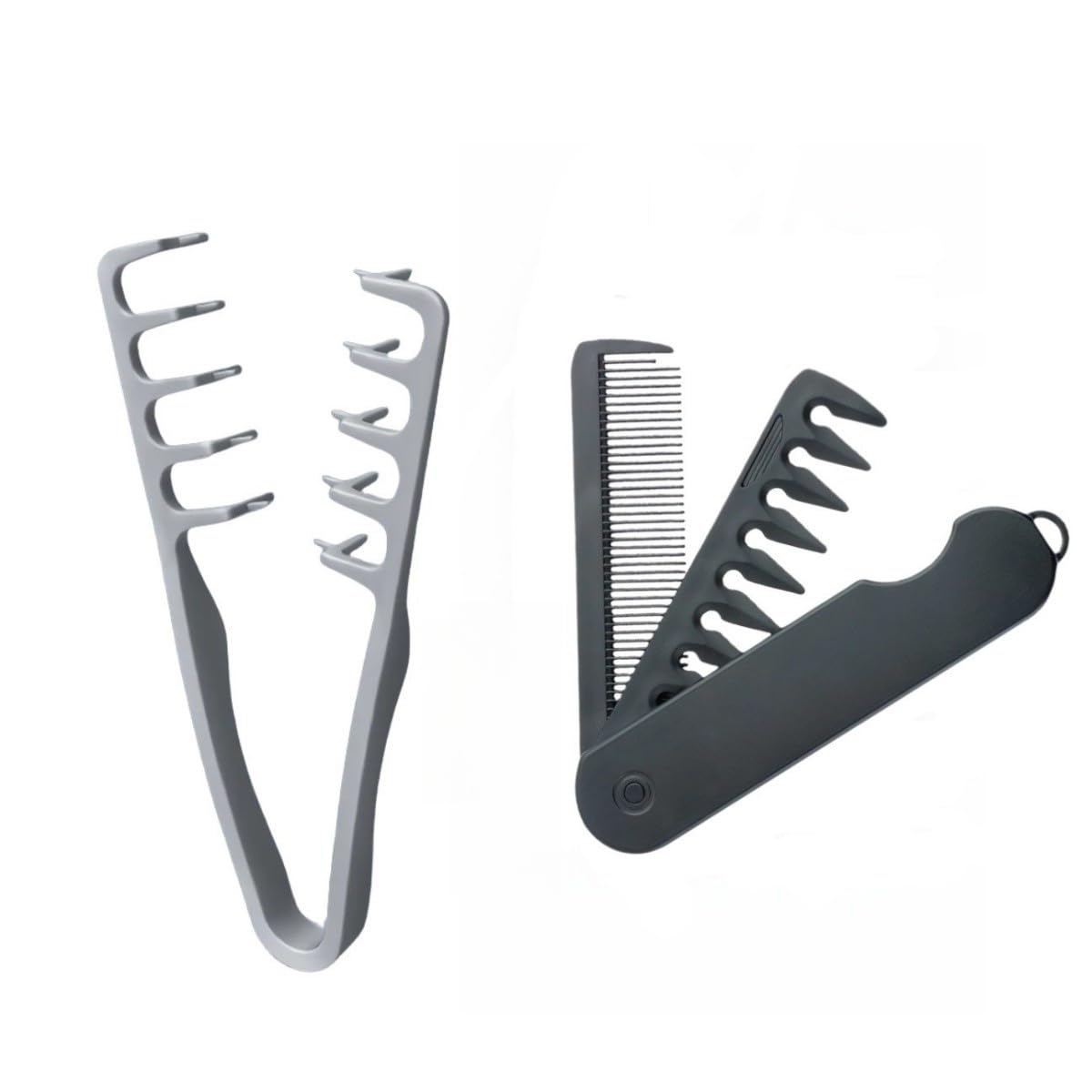 Peine FUPUAII de dientes amplios, plegable y compacto para viajar y dar volumen