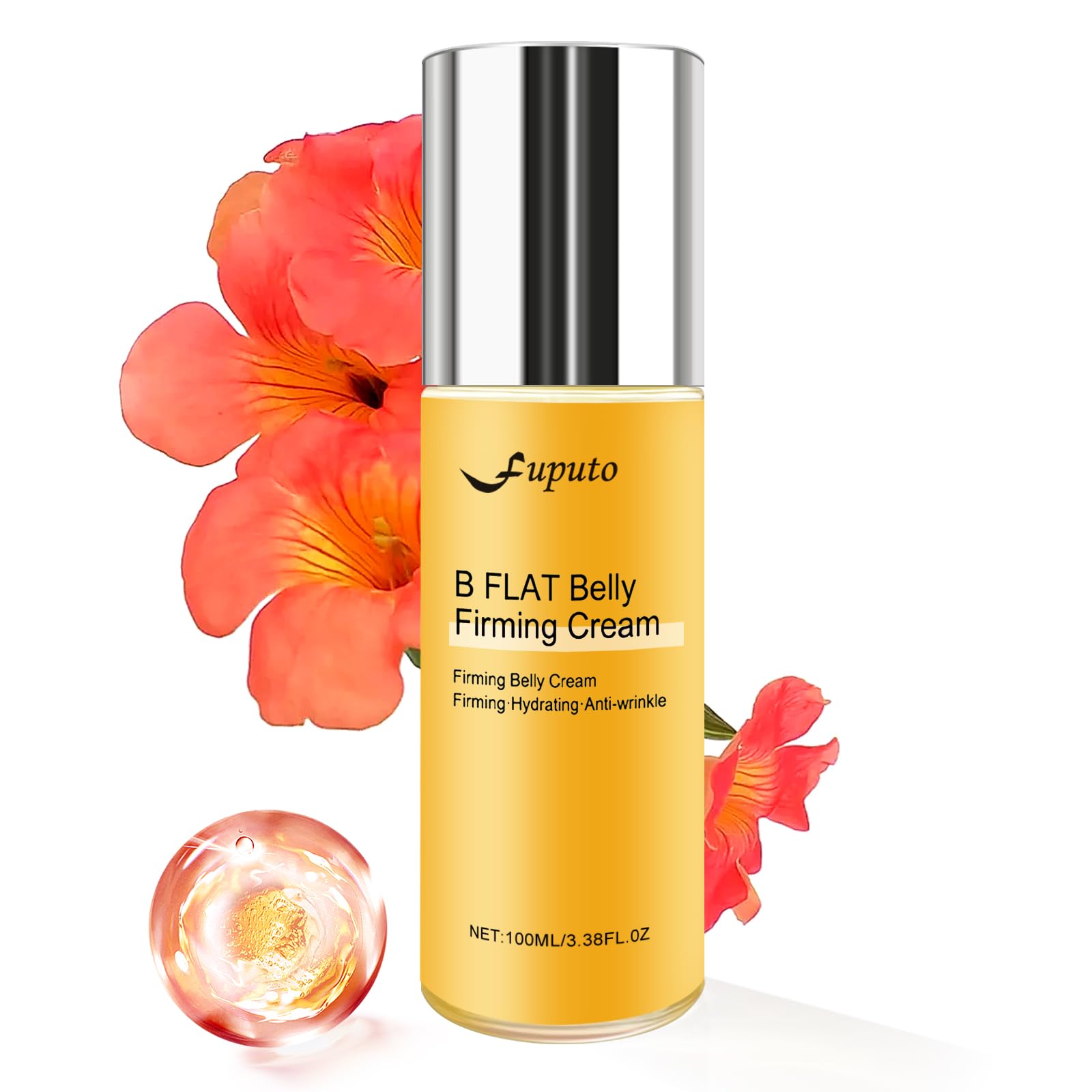 Fuputo B Flat Belly crema reafirmante: aplicación suave para abdomen y piel más firme.