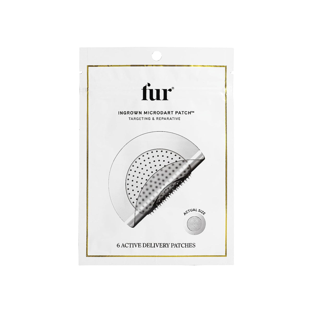 Parche Fur microdart para pelos encarnados en un práctico pack.