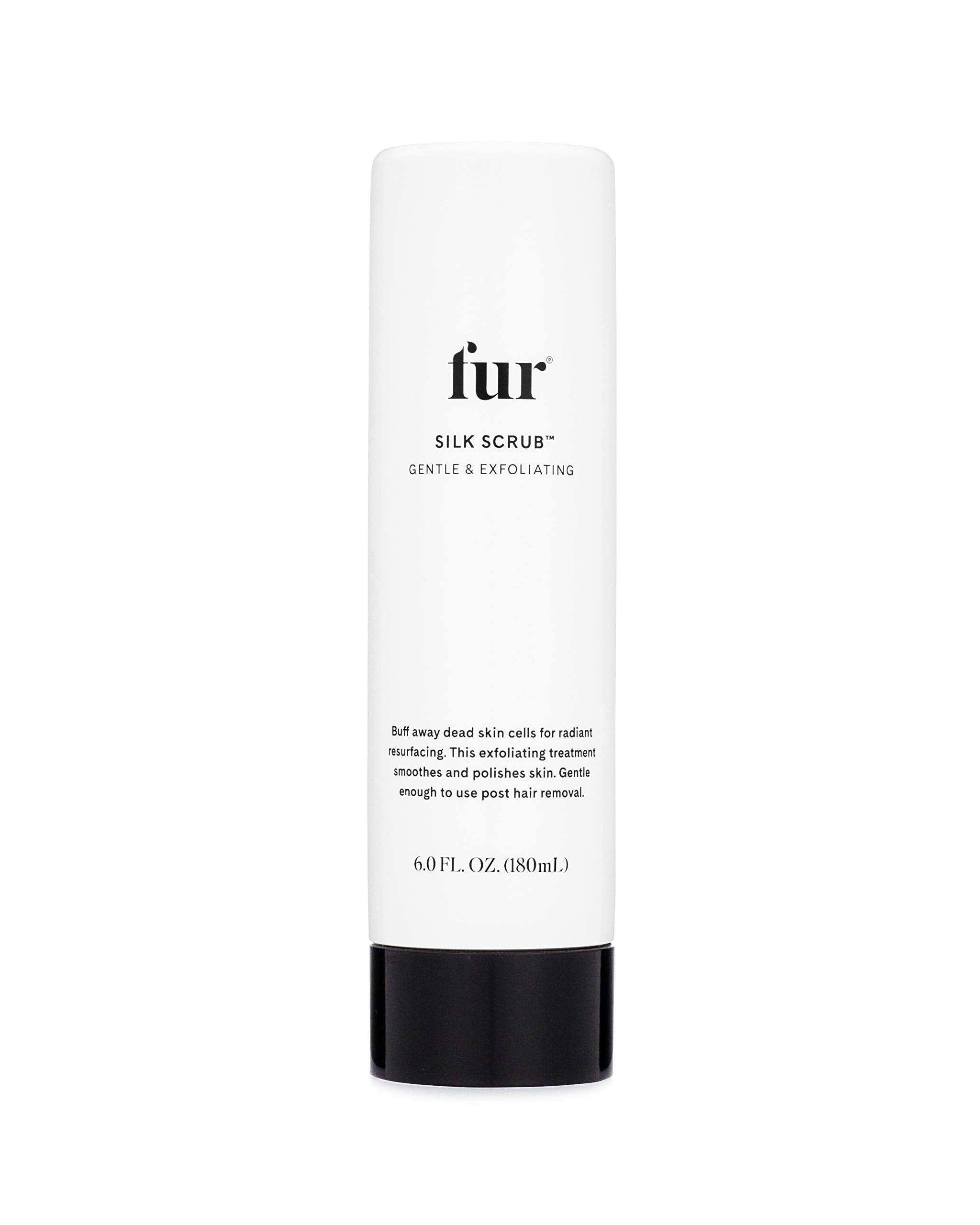 Fur Silk Scrub botella elegante para exfoliación suave y uniforme