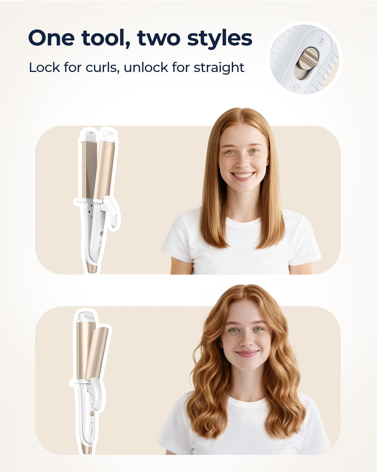 Rizos rápidos en minutos con Furiden Lite para look natural.