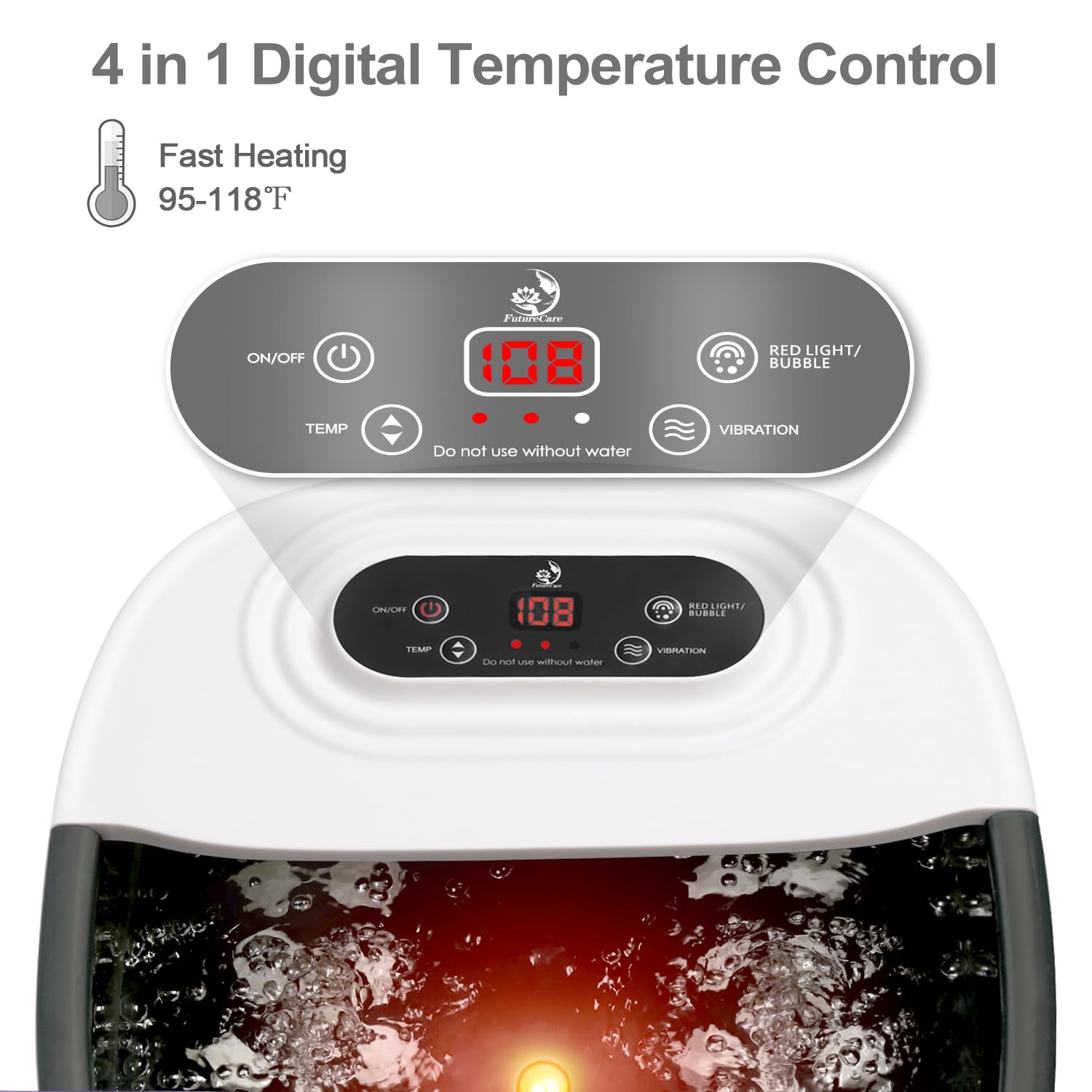 FutureCare Pie Spa: masaje por vibración para pies fatigados.
