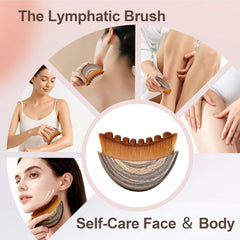 Fvaql cepillo linfatico relaja el rostro y favorece la circulacion superficial de la piel.