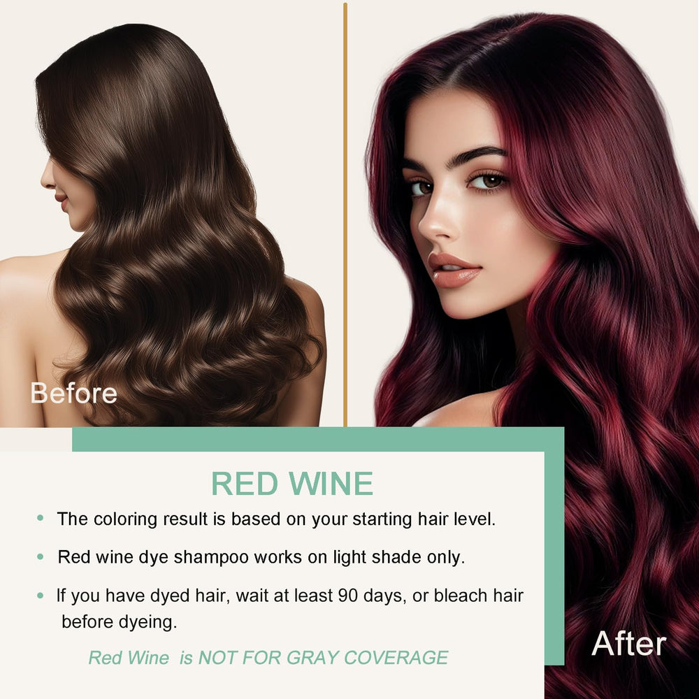 Fvquhvo champú 3 en 1 con hierbas cuida y colorea el cabello.