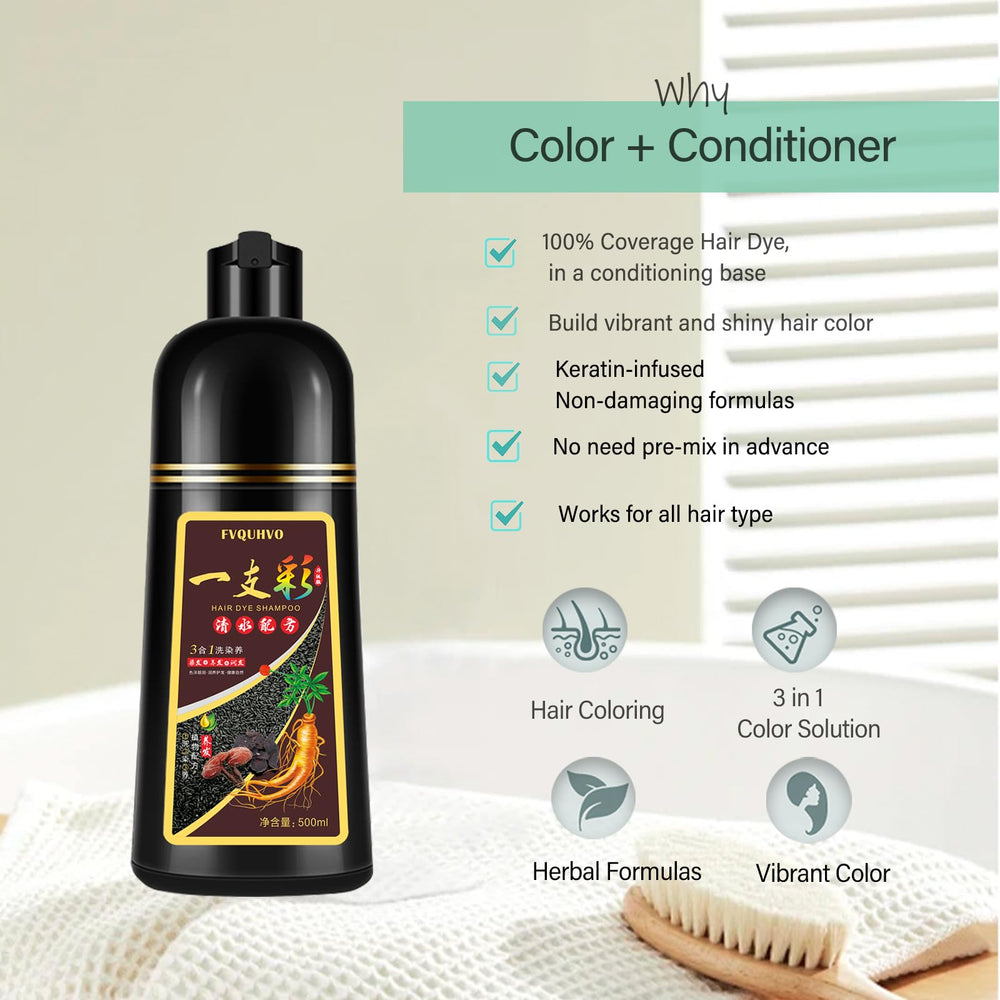 Fvquhvo champú colorante cubre canas en minutos para un aspecto natural.